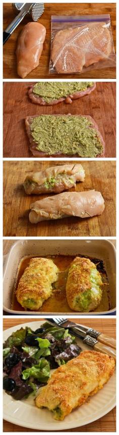 Recipe Best: Baked Chicken Stuffed with Pesto and Cheese  @Giantsalvo new chicken recipe?!?!