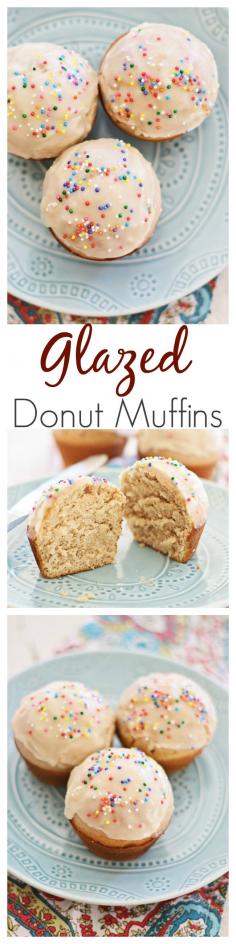 Glazed Doughnut Muffins recipe by combining two favorites into one treat: doughnut, muffins, and glazed with sugar. Sinfully good and you’ll want more | http://rasamalaysia.com breakfast #recipe #food #recipe #healthy