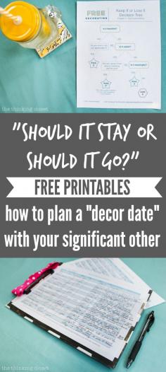 "Should It Stay or Should It Go" | How to Plan a Decor Date with your Significant Other & FREE Printables including a Decision Tree and Inventory Chart to help  you curate a home decor collection you truly love!