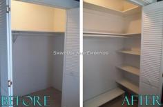 Maximizing closet space by adding shelves into your closet