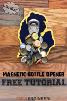 
                    
                        Michigan Magnetic bottle opener | Free Plans | rogueengineer.com #DIYbottleopener #garageDIYplans
                    
                