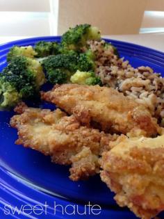 Almond meal crusted "fried" chicken