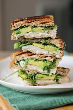 Lunch idea: Turkey and avocado sandwiches. I would use cream cheese instead of goat cheese. :)