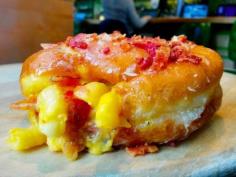 
                    
                        This Bacon Mac and Cheese Donut From PYT Burger is a Savory Delight #donuts trendhunter.com
                    
                