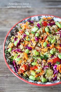 Asian Quinoa Salad Recipe on twopeasandtheirpod.com A quick and healthy salad that is full of flavor!  #glutenfree  #vegan #delicious  #Amazing  #healthy_food  #health  #food  #diet  #fresh  #HealthyFood #recipe  #salad  #tasty  #colorful #PutDownYourPhone #Carde