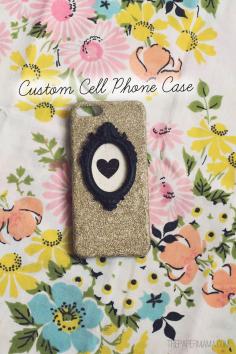 Use Mod Podge to create a custom glitter cell phone case