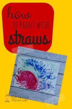 
                    
                        How to paint with straws is a fun and inexpensive painting tutorial that offers the opportunity to pull in math and talk about different types of lines. Click here for video tutorial:  multitaskingmaven...
                    
                