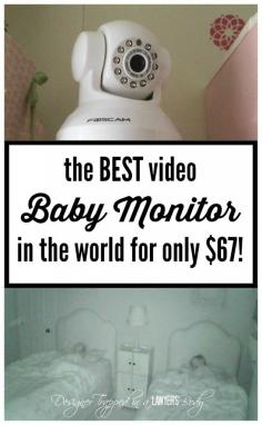 The BEST and CHEAPEST video baby monitor! Come see all the details at Designer Trapped in a Lawyer's Body, including a video taken WITH the baby monitor!