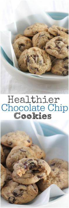 
                    
                        Healthier Chocolate Chip Cookies....less guilt, just as delicious!
                    
                