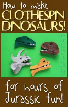 Clothespin Dinosaur Puppet Craft