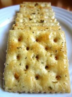 INCREDIBLE Firecrackers ~ 1 lb. unsalted Saltine Crackers, cup Canola Oil, Ranch Dressing Mix (dry), Red Pepper Flakes, Garlic Powder. "Once you start munching you just can't stop!! - (These crackers ARE delicious and addictive. - /B.)