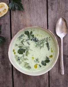 Chilled Cucumber Soup #vegan #cold #soup #recipe