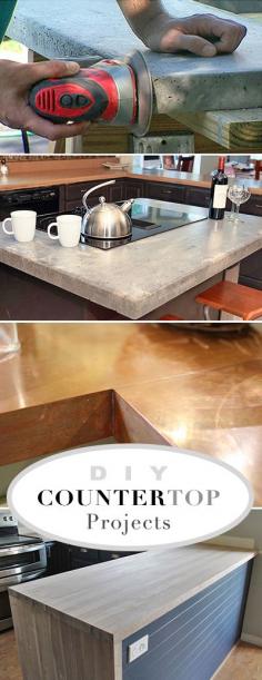 
                    
                        DIY Countertop Projects • A round-up of the best do it yourself countertop projects that we could find. • Lots of tutorials!
                    
                