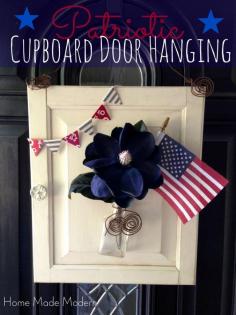 
                    
                        Home Made Modern: Craft of the Week: Patriotic Cupboard Door Hanging (Red White & Blue Series at Sugar Bee Crafts)
                    
                