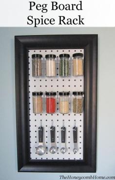 
                    
                        DIY - peg board spice rack
                    
                