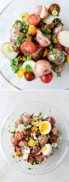 
                    
                        Baby Red Potato Salad with an Herb Vinaigrette I howsweeteats.com
                    
                