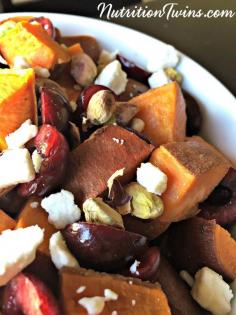 
                    
                        Cherry & Pistachio Sweet Potato | Only 130 Calories | Sweet, Crunchy & Savory |Dark, juicy cherries, crunchy pistachios paired with sweet potato & feta cheese |For Nutrition & FitnessTips & MORE RECIPES, PLEASE SIGN UP for our FREE NEWSLETTER www.NutritionTwin...
                    
                