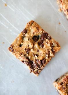 Peanut Butter Banana Chocolate Chip Chickpea Blondies {gluten free & vegan-friendly} // Ambitious Kitchen blog