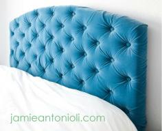 DIY Idea: Make Your Own Tufted Headboard.  Upholstered headboard or something else?  Decisions, decisions.