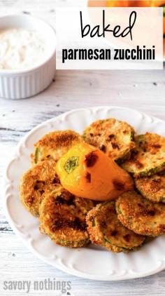 
                    
                        This baked parmesan zucchini recipe is like a healthy crossover between chips and fries! Such a great snack to enjoy with a tasty dipping sauce!
                    
                