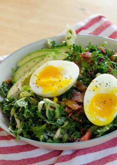 Breakfast Salad with Soft Boiled Eggs & Avocado.. Keep your body in good health by feeding it great food! Maintain with PLEXUS SLIM! One PINK drink a day! www.clarkentsuperpink.myplexusproducts.com