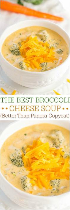 
                    
                        The Best Broccoli Cheese Soup (Better-Than-Panera Copycat) - Make the best soup of your life at home in 1 hour! Beyond words amazing!!
                    
                
