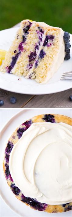 Lemon Blueberry Cake with Cream Cheese Frosting Wedding cake flavor idea
