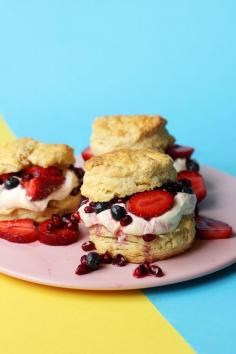 
                    
                        Whipped Yoghurt Shortcakes with Strawberry, Blueberry & Pomegranate
                    
                