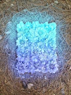 Hot glue fake flowers to a canvas and then pick 2 different color spray paint to make it look cooler! #CraftsDIYSerendipity #crafts #diy #projects #tutorials Craft and DIY Projects and Tutorials ♪ ♪ ... #inspiration #diy GB http://www.pinterest.com/gigibrazil/boards/