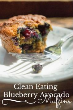I just love muffins. Check out these clean eating blueberry avocado muffins as a healthy breakfast or snack option.
