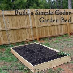 simple diy cedar garden bed for square foot gardening
