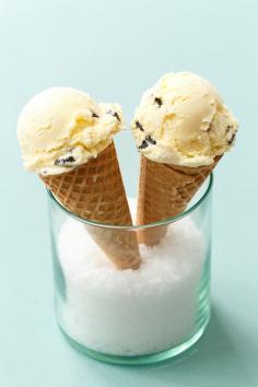 Sea Salt Vanilla Fudge Chunk Ice Cream | love & olive oil