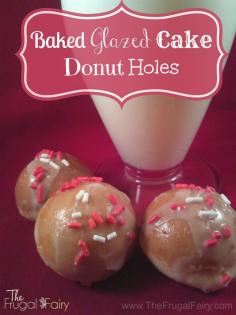 baked glazed cake donut holes