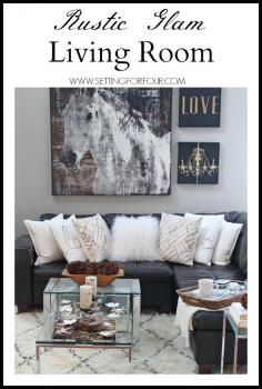 
                    
                        Come see my Rustic Glam living room makeover and new area rug! I'm also sharing Do's and Dont's, decor tips and tricks for choosing an area rug! www.settingforfou...
                    
                