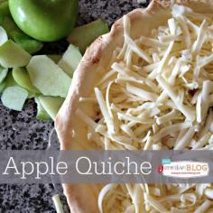 Apple Quiche Recipe - Apple Recipes | How awesome would it be to add bacon!?