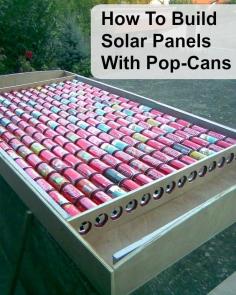 FREE SOLAR HEATING with cheap DIY Solar panels made  of recycled aluminum cans - for green house