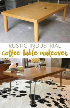 
                    
                        a free table gets a rustic industrial makeover -
                    
                