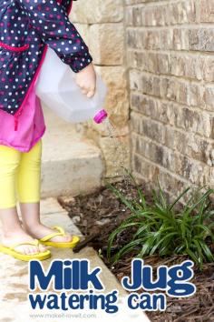 
                    
                        Make a Watering Can from an old Milk Jug...perfect for kids! VIDEO included. | via Make It and Love It
                    
                