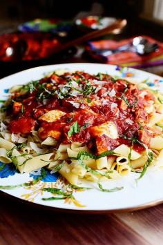 From The Pioneer Woman: Chicken Mozzarella Pasta! Quick, easy, and unbelievably yummy.