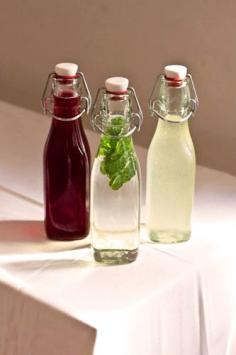 Infused Simple Syrup Recipes.  Yummy to add to a drink and pretty on display