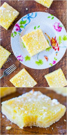 The Best Lemon Bars - Good old-fashioned lemon bars that pack a punch of big time lemon flavor, without being too tart or too sweet! | Averie Cooks
