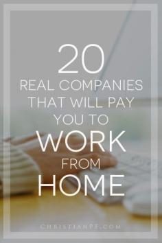 Looking to save some money on the side? You homeschool journey coming to a close? Consider checking out these 20 real companies that pay you to work from home. | Get your #Zeal for Life back through Perfect #Health and Unlimited #Wealth! http://SmallHomeBiz.biz #HomeBiz #SmallBiz #Entrepreneur