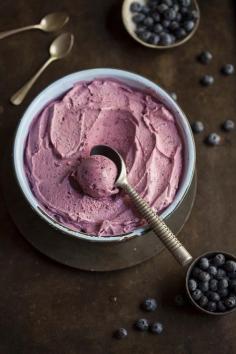 Blueberry maple cinnamon ice cream