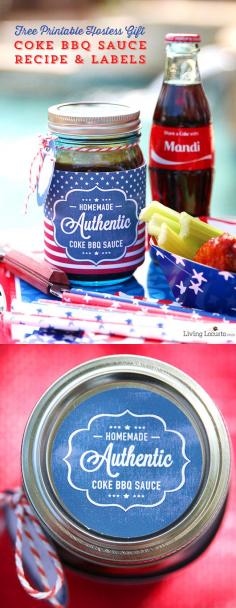 
                    
                        Coke Barbecue Sauce with Free Printable Labels. Such a cute and simple hostess gift idea for a party! LivingLocurto.com #ShareaCoke #ShareaCokeSweepstakes
                    
                