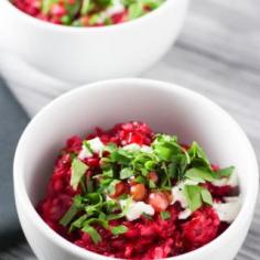 Beet Risotto with Goat Cheese