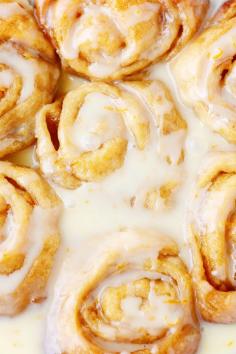 Crockpot orange rolls. Kevin and Amanda