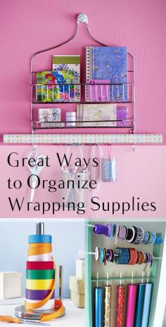 Great Ways to Organize Wrapping Supplies