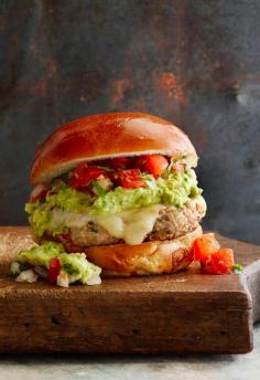
                    
                        Guacamole Turkey Burgers loaded with Pepper Jack Cheese + Pico de Gallo from www.whatsgabycook... (What's Gaby Cooking)
                    
                