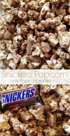 snickers popcorn recipe.. I need this now!!