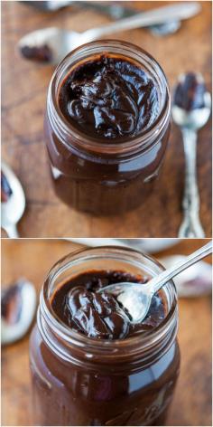 10-Minute Homemade Hot Fudge! She also has an additional 10 different dessert sauces that will blow your mind!